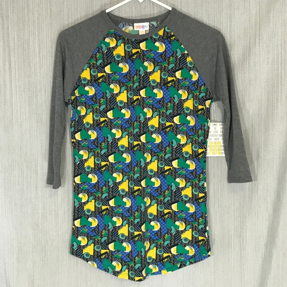 LulaRoe Randy Raglan Tee Size XXS